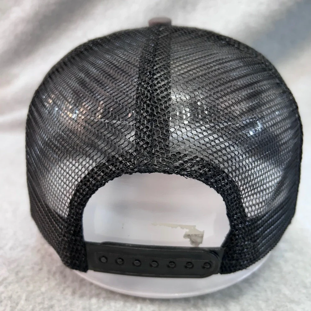 America's Car-Mart Mens Grey Cap America Trucker Hat Snapback Mesh OSFM